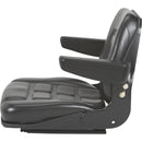 GENERIC BLACK TALON UNIVERSAL FOLDING BUCKET SEAT WITH ARMRESTS - BLACK - Like New