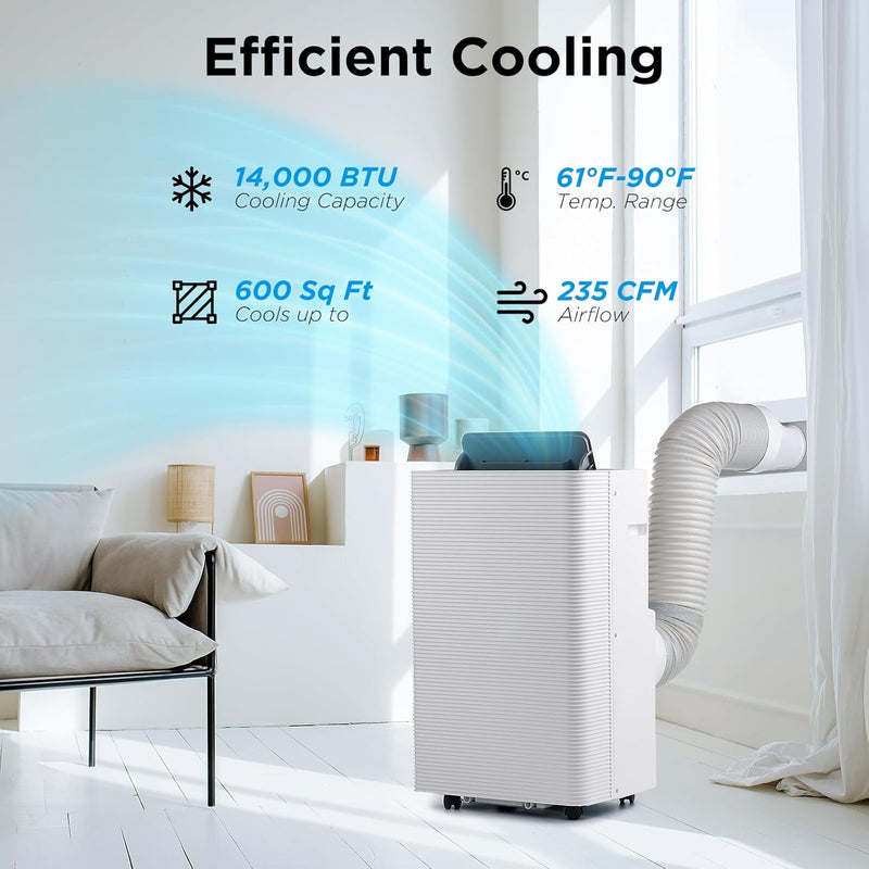 TURBRO FINNMARK 14,000 BTU PORTABLE AC, HEATER, DEHUMIDIFIER, - Scratch & Dent