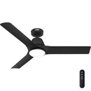 Hunter 52" Aeronaut Outdoor Smart Ceiling Fan, LED Light, Remote, Black - Like New