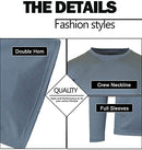 GALAXY BY HARVICE MEN'S LONG SLEEVE MOISTURE-WICKING TEE SIZE: MEN M - CHARCOAL - Brand New