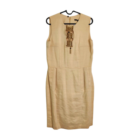 GUCCI DENIM DRESS - SIZE: WOMEN 42 - BEIGE - Like New