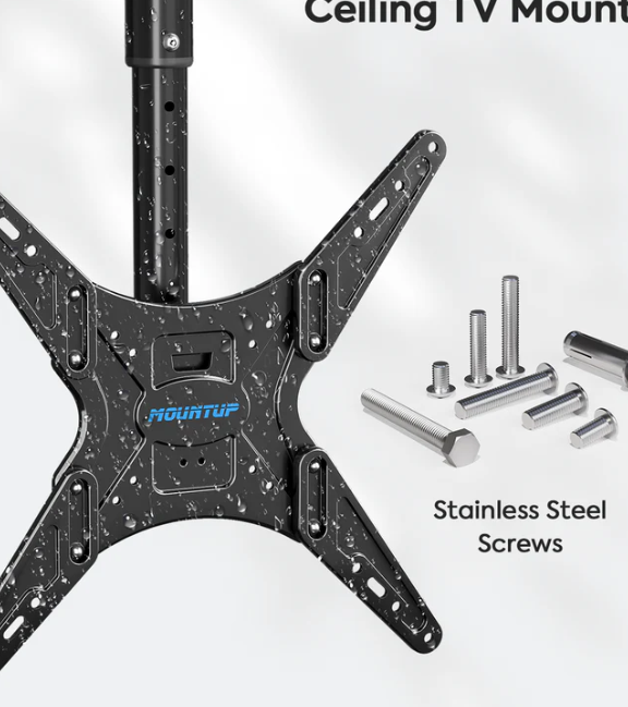 MOUNTUP OUTDOOR 26"-65" TVS WATERPROOF & RUSTPROOF OUTSIDE CEILING MOUNT - Brand New