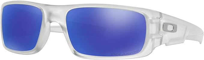 OAKLEY Oo9239 Crankshaft Sunglasses - Violet Iridium Polarized/Matte Clear - Like New