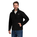OMRB1533 REEBOK MEN'S MOCK NECK ZIP-UP GRID POLAR FLEECE JACKET BLACK L - Like New