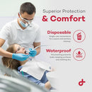 Dealmed Disposable Dental Bibs 13.5"x18" 2-Ply Tissue/Poly Case of 500 - White - Brand New