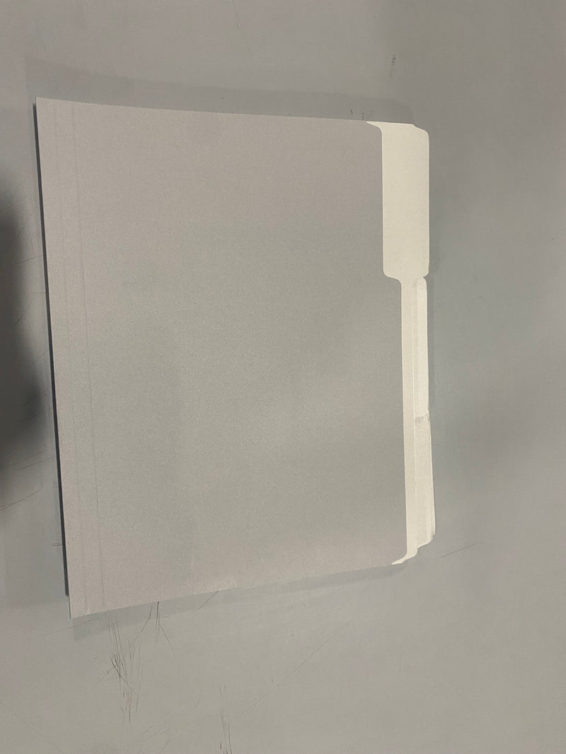 OFFICE DEPOT 2-TONE FILE FOLDERS, 1/3 CUT, LETTER SIZE, PACK OF 24 - GRAY - Like New