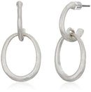 THE SAK WOMENS THE SAK SILVER-TONE POST BACK DOUBLE HOOP DROP EARRINGS - SILVER - Brand New