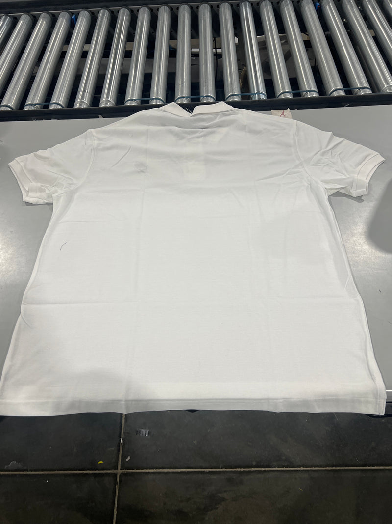 PACIFIC POLO CLUB 3 BUTTON POLO SHIRT - SIZE: MEN 2XL - WHITE/BLACK - Like New