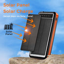 ALPHA DIGITAL SOLAR POWER BANK WITH WIRELESS CHARGING, 10000MAH - BLACK ORANGE - Like New