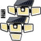 AMERITOP SOLAR LIGHTS OUTDOOR, 2 PACK LED HIGH BRIGHTNESS MOTION-SENSOR - BLACK - Brand New