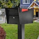 MAIL BOSS 7506 MAIL MANAGER CURBSIDE LOCKING SECURITY MAILBOX - BLACK - Like New