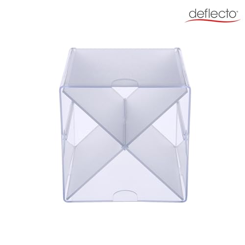 Deflecto Stackable Clear Cube Organizer Removable Cross Style 6 x 6 inches - Like New