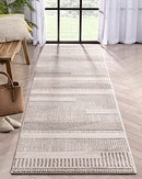 Well Woven Harlow Collection Briar Beige 2x7 Runner Rug - Clean, Easy Care - Brand New
