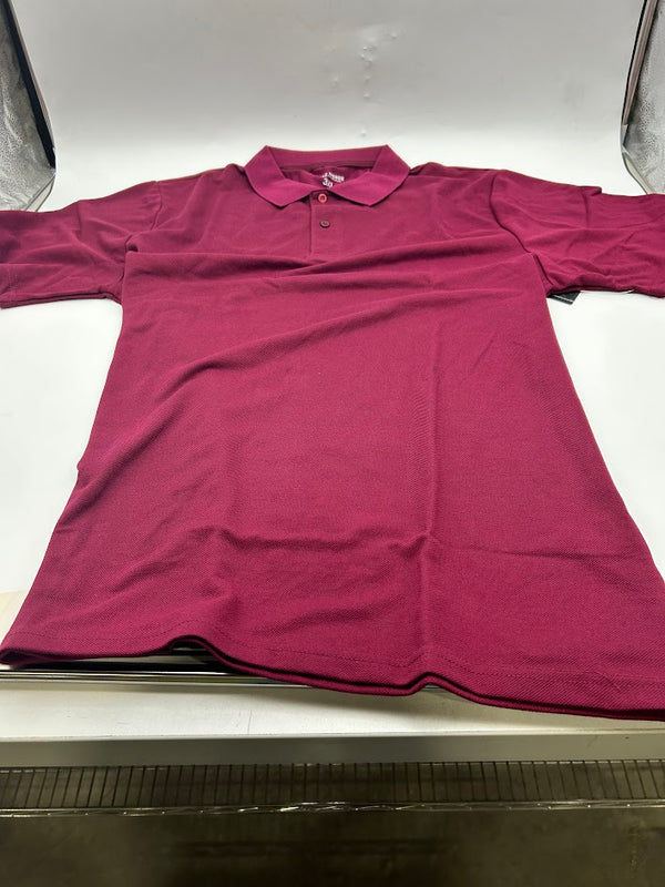 POLO AVENUE CLASSIC POLO GOLF SHIRT - SIZE: MEN 3XL - BURGUNDY - Brand New