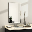 KOHROS BATHROOM MIRROR RECTANGLE BEVELED FRAMELESS WALL MIRROR - SILVER - Like New