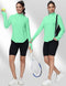 Women's Golf Polo Long Sleeve Workout Tops V Neck UPF 50+ Sun Protection - Brand New