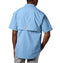 COLUMBIA MEN'S BAHAMA II SHORT SLEEVE SHIRT - SIZE: MEN XL - LIGHT BLUE - Brand New
