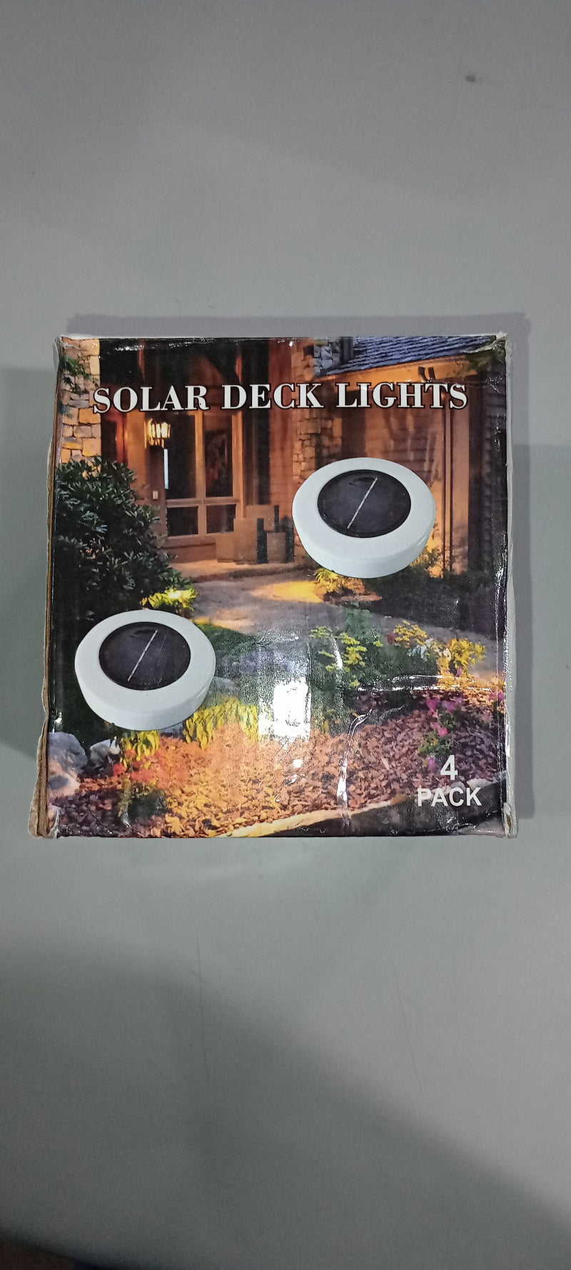 GENERIC 4 PACK 8 LED SOLAR GROUND OUTDOOR SOLAR BURIED LIGHT 4 PACK - WARM LIGHT - Like New