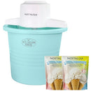 Nostalgia 4Qt Old Fashioned Electric Ice Cream Maker, 2 Cookies N Cream Mixes - Like New