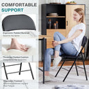 Yapamar Folding Chair 4-Pack, Leather Padded Chairs, B0FHWZM3H9 - Black - Like New