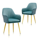 Gnyonat Chair Arm Chairs Mid-Century Leisures (2, B0BKVKNB52, Lake Blue) - Like New