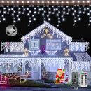 Ollny C9 Icicle Lights 60FT 720LED Lights, 8 Modes, 29V72133BC - Cool White - Like New