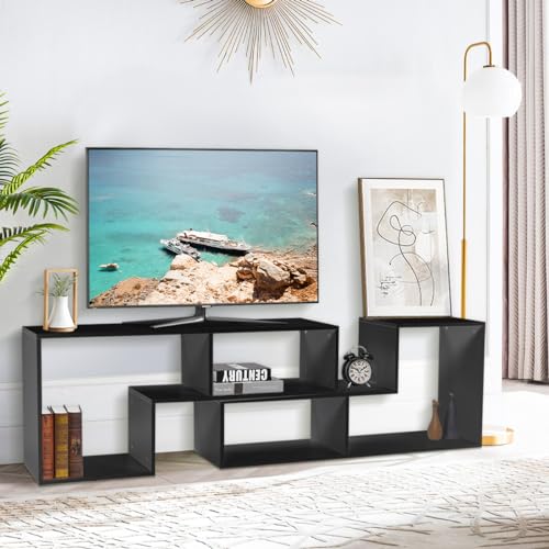 AKSG TV STAND FOR 55/65 INCH MODERN ENTERTAINMENT CENTER WITH STORAGE SHELVES - Like New