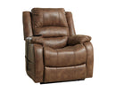 SIGNATURE DESIGN BY ASHLEY YANDEL FAUX LEATHER ELECTRIC RECLINER - SADDLE BROWN - Like New