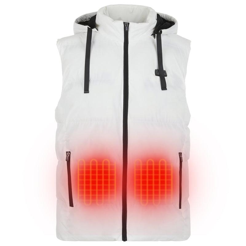 HELIOS PAFFUTO HEATED VEST – UNISEX - SIZE S - WHITE - Scratch & Dent