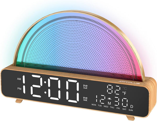 ANYPLUS Sunrise Digital Alarm Clock HT-L-001 - Wood Like New