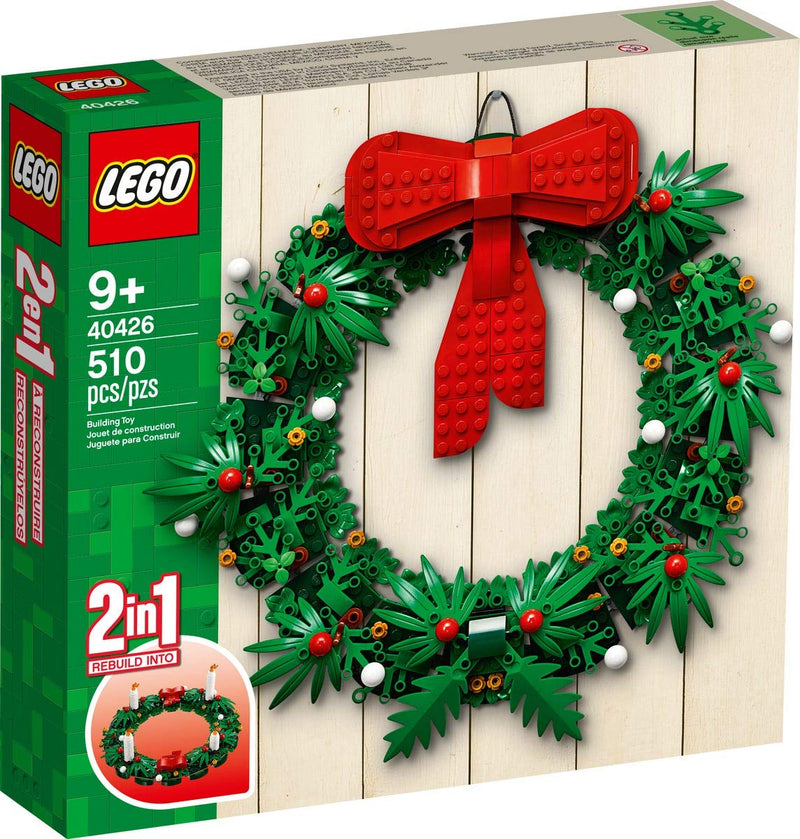 LEGO Iconic Christmas 2-in-1 Wreath with Big Red Bow and Advent 40426 - Like New