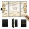 DARUNAXY 70TH BIRTHDAY PARTY DECORATIONS, SIGNATURE GUEST BOOK - BLACK/GOLD - Like New