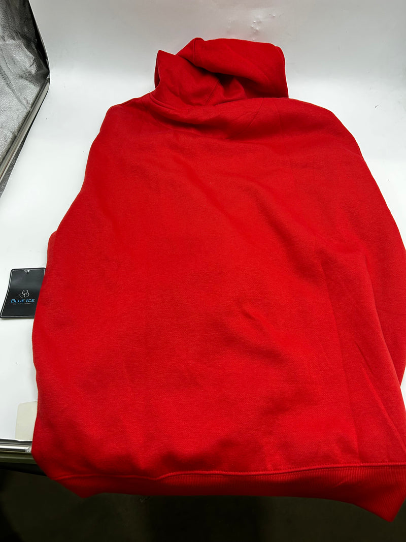 BLUE ICE PREMIUM CLOTHING PULLOVER HOODIE - SIZE: MEN 4XL - RED - Brand New