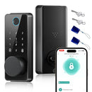 BIQUOLE KEYLESS ENTRY DOOR LOCK BIQUOLE SMART LOCK WITH APP FINGERPRINT - BLACK - Like New