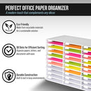 ADIROFFICE CARDBOARD CLASSROOM MAILBOX OFFICE MAIL ORGANIZER 30 SLOT - WHITE - Like New