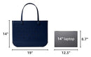 BOGG BAG Original Large Tote 19" x 14" x 9" You Navy Me Crazy - Blue, Yellow - Brand New