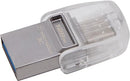 Kingston 128GB DT microDuo 3C USB Flash Drive DTDUO3C/128GB - White New