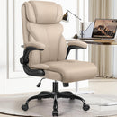 GENERIC OFFICE CHAIR ERGONOMIC TALL EXECUTIVE BREATHABLE LEATHER CHAIR - KHAKI - Like New