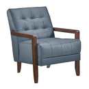 Lexicon Crafton Leather Accent Chair in Blue - 1010BUE-1 - Like New