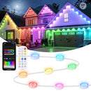 BRIGHTEVER PERMANENT OUTDOOR LIGHTS, 105FT SMART RGBIC, 50 LED, IP65 - WHITE - Like New