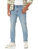 AMAZON ESSENTIALS MEN'S SLIM-FIT COMFORT STRETCH JEANS LIGHT BLUE 35W X 32L - Brand New