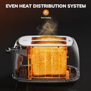 KEENSTONE SMART TOUCH SCREEN TOASTER 2 SLICE RETRO WIDE SLOT TAO1321A - BLUE - Brand New