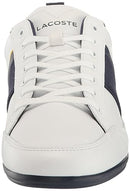 746CMA0007042 LACOSTE MEN'S CHAYMON SNEAKER SIZE MEN 10.5 WHITE/NAVY - Like New