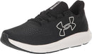 3026518 UNDER ARMOUR Men's Charged Pursuit 3 Big Logo Black/White Size 12 New