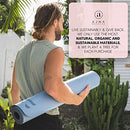 Ajna Natural Rubber Yoga Mat Decrease Impact Strain On - Blue - Brand New
