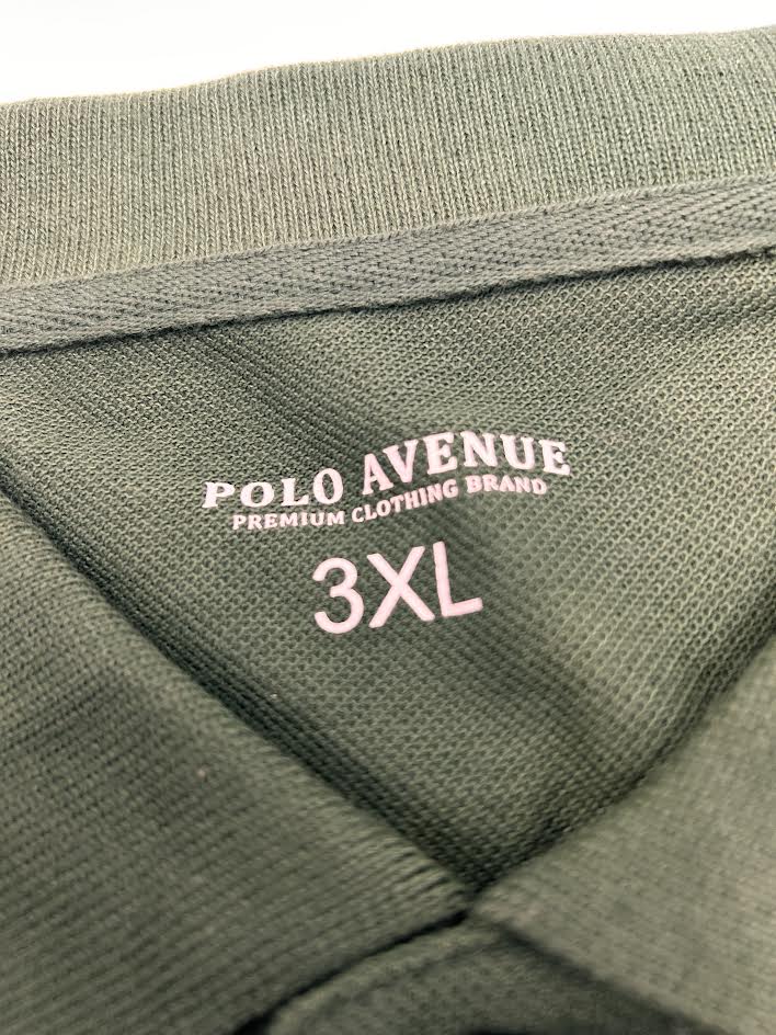 POLO AVENUE MEN'S CLASSIC POLO GOLF SHIRT - SIZE: MEN 3XL - HUNTER - Brand New
