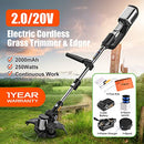 SALEM MASTER 20V String Trimmer 12 Inch Edger Cordless Stringless Trimmer - Brand New