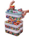 HARAZAQA Plastic Storage Organizer Lego Box Kids Toy Stackable Containers - Blue New