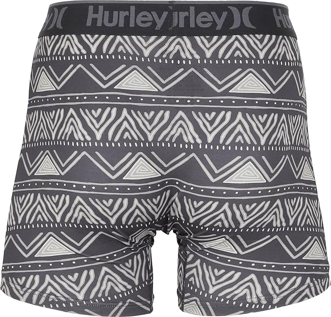 HURLEY 1-PACK UNISEX-ADULT BOXER BRIEFS 36 LARGE - GRAY New