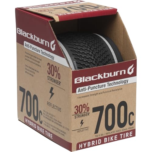 BLACKBURN HYBRID REFLECTIVE BIKE TIRE 700 X 32-45MM - BLACK RUBBER - Like New